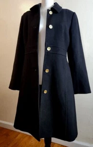 J.Crew schwarzer Damen Tagesmantel Wollmischung - Größe 14 - NEU mit Etikett - Bild 1 von 6
