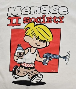 Gildan Softstyle Camiseta Hombre 3XL Blanco Oldschool Menace II Sociedad Dennis Menace - Imagen 1 de 7