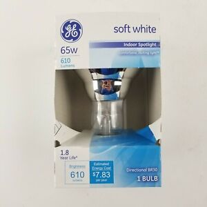 GE 65w Soft White Indoor Spotlight Directional BR30 Bulb 20332