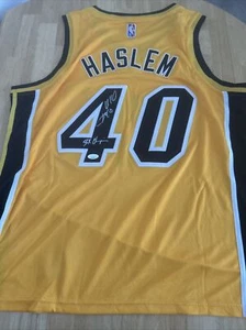 Udonis Haslem Miami Heat Autographed Jersey With Inscription JSA Certified - Picture 1 of 5