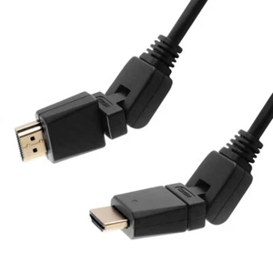 2m High Quality HDMI Kabel abknickbare drehbare vergoldete Winkel Stecker 3D 4K - Bild 1 von 6