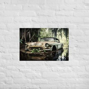 Verlassener Oldtimer im Bayou v3 - Poster - Bild 1 von 9