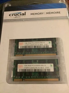 Crucial 1 GB PC2-5300s Laptop Memory RAM Mac Compatible E3 - Picture 1 of 4