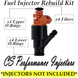 4 CYL 2.0 Quality Fuel Injector Seal Kit Orings Filters For Kia CSKDN34 - Picture 1 of 2
