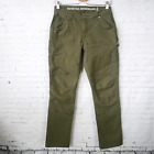 Dovetail Workwear Go To Work Pants Womens Size 6 x 32 Double Knee Olive Green