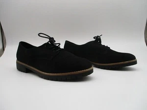 Limelight "Haylee" Black Oxford Front Lace Up Chucky Lug Outsole Shoes WMS SZ 11 - Picture 1 of 9