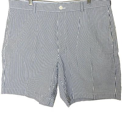 Pantalones Cortos Brooks Brothers Para Hombre 40 Azul Blanco Seersucker Rayas Preppy Náutico Foto 1 de 4