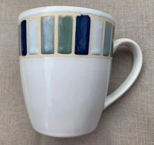 Tazza tazza caffè o tè Pfaltzgraff Everyday "Tahiti" bianco blu verde USA - Foto 1 di 7