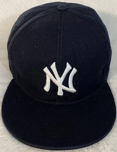 Classic New York Yankees Hat Size 8 100% Cotton Made By MUKA - Picture 1 of 6