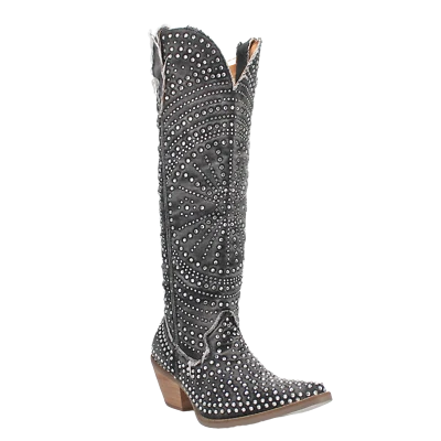 Botas de mezclilla Dingo Honkytonk negras miel para dama DI162-BK Foto 1 de 4