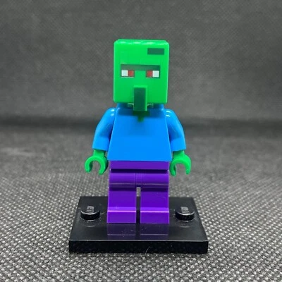 LEGO Minecraft Zombie Villager Minifigura min030 21128 The Village Foto 1 de 2