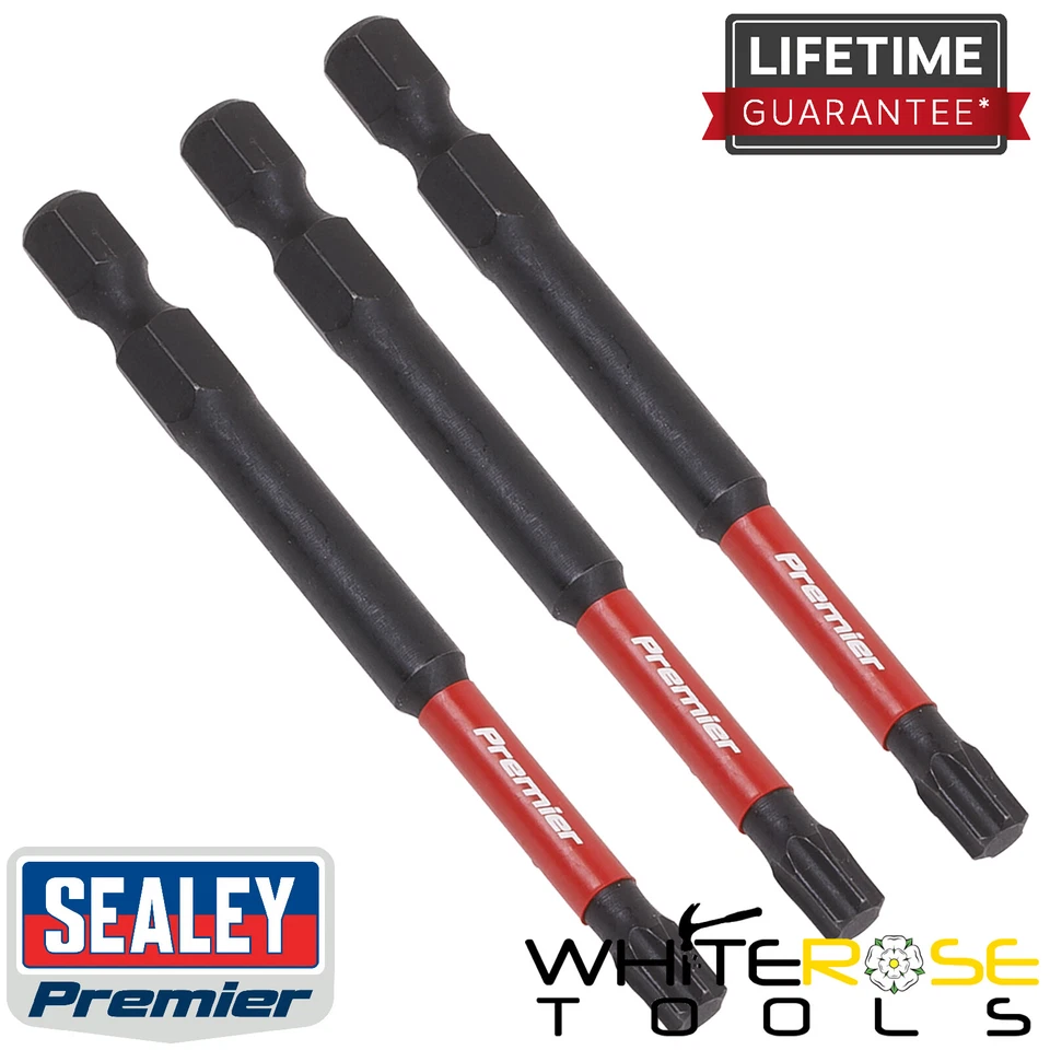 Sealey Power Tool Bits Premier TRX Star* T27 Impact 75mm 3pc Drill Screwdriver - Image 1 of 1