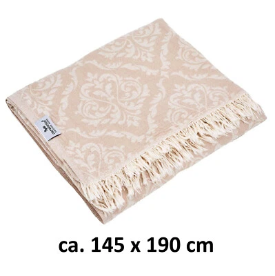 Plaid bedspread baroque beige couch blanket sofa blanket 145x200 cm cotton tablecloth