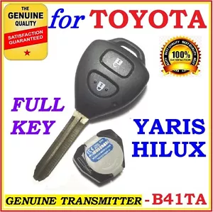 For Toyota Hilux Yaris Two Buttons Complete Remote Key 2004 - 2009 - OEM MODULE - Bild 1 von 7