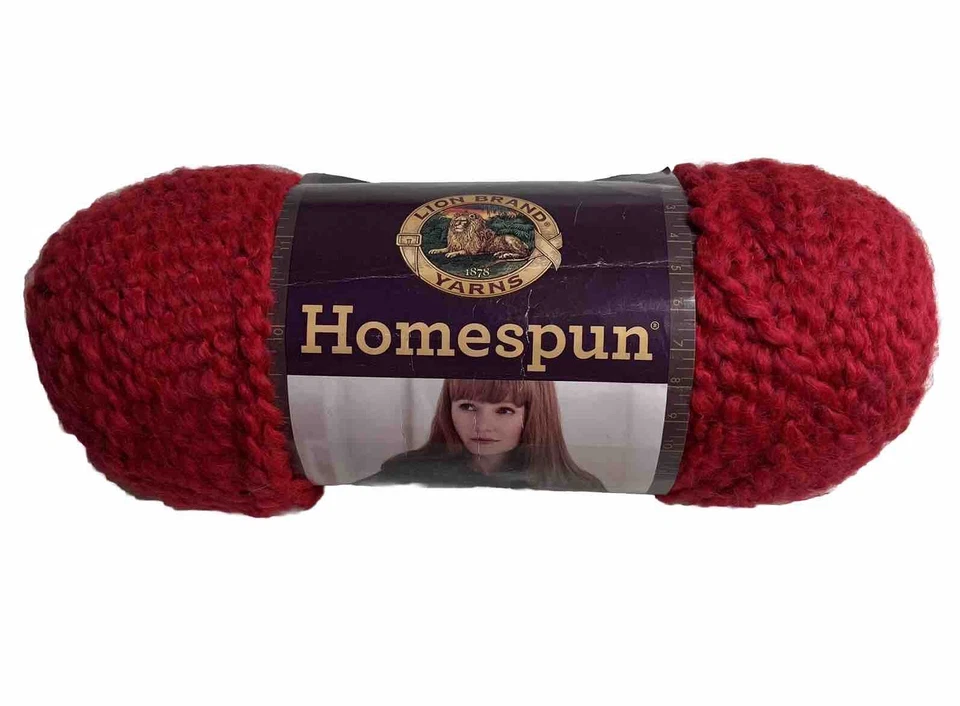 Candy Apple 375 Lion BRAND Homespun 6 Oz 185 Yds 98 Acrylic 2 Polyester