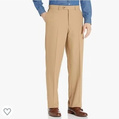 Pantalón de sarga de microfibra lavable frontal plano Linea Naturale/36. Foto 1 de 4