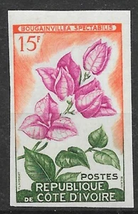 REPUBLIQUE DE COTE D'IVOIRE : FLEUR N° 193A NON DENTELE NEUF * GOMME CHARNIERE - Picture 1 of 1