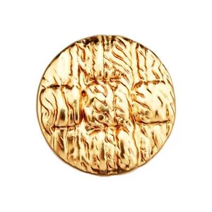 5 Metal Textured Buttons - Unique Design for Sewing, Crafts, DIY Cloth Projects - Picture 1 of 6