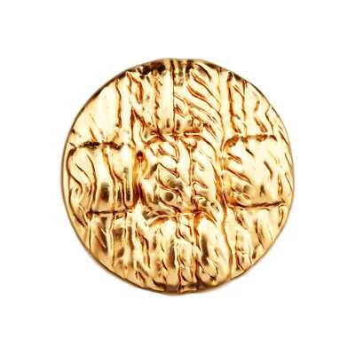 5 Metal Textured Buttons - Unique Design for Sewing, Crafts, DIY Cloth Projects - Image 1 of 3