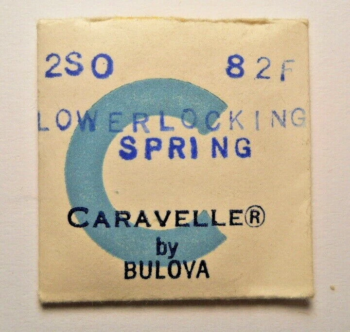 Pieza de reloj de repuesto de fábrica BULOVA CARAVELLE 2SO #82F - RESORTE DE BLOQUEO INFERIOR Foto 1 de 1