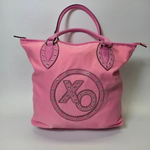 Y2K XOXO Handtasche Beuteltasche Damen rosa Ösen Nieten Reise Statement Handtasche - Bild 1 von 24