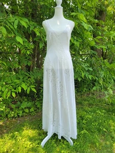 Rare Vintage OLGA Ivory Cascading Lace & Nylon Nightgown * Small Long Full Sweep - Picture 1 of 14