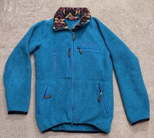 Vintage Karrimor Fleece Jacket Womens Size Medium Teal Green Oversized 90s Retro - Picture 1 of 10