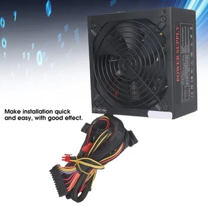 Computer Power Supply Rated 700W Desktop Mute Fan Accessories ATX 24‑PIN 14CM CB - Afbeelding 1 van 23