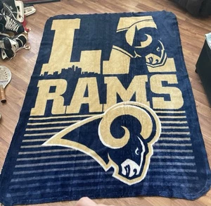 Los Angeles Rams NFL Blanket Color Blue Extra Large Size 6x5ft Great Condition! - Picture 1 of 1