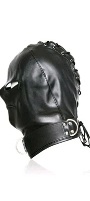  Máscara Gimp disfraz, imitación cuero.  Cremallera ojos y boca  Foto 1 de 4