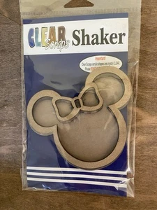 NEW CLEAR SCRAPS SHAKER GIRL MOUSE CLEAR ACRYLIC SHAPE - Picture 1 of 2