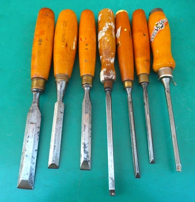 CARPENTERS  VINTAGE CHISELS FOOTPRINT STORMONT QTY 7 - Image 1 of 4