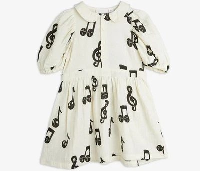 Mini Rodini Note Musselin Mädchen Kleid 100% Bio Baumwolle Neu mit Etikett - Bild 1 von 4