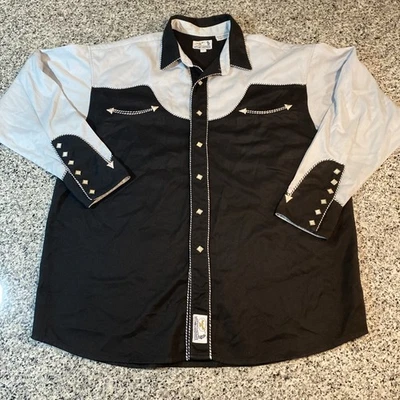 Camisa Panhandle Slim Rockabilly Western Snap Para Hombre XL Retro Estilo De Colección Foto 1 de 4