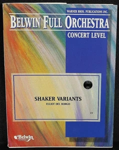 Shaker Variants Sheet Music Score Book Elliot Del Borgo Belwin Full Orchestra - Picture 1 of 6