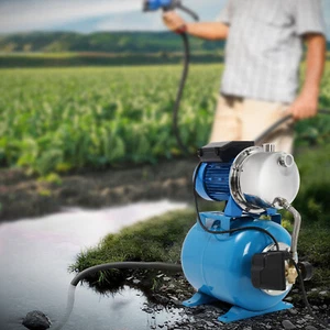 1.6HP Shallow Well Pump Garden Lawn Irrigation Pump w/ Pressure Tank 3.4m³/h - Picture 1 of 16