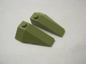 Lego One set, L&R Sand Green 2x4 Angle Wedge Brick, 43710, 43711 (028-209) - Picture 1 of 1
