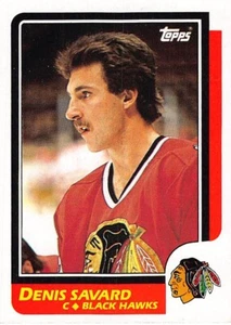 1986-87 Topps Hockey Denis Savard #7 NM/MT CHICAGO BLACKHAWKS - Picture 1 of 2