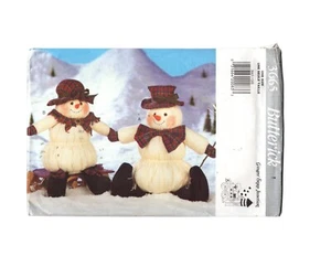 Craft Sewing Pattern, 14" Mr. & Mrs. Snowman, Butterick 3665, Uncut F/F - Picture 1 of 3