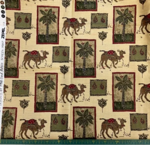 MILL CREEK FABRICS - HOME DECORATING WITH CAMEL & TREES, 54" W-- 1 YARD - Picture 1 of 2