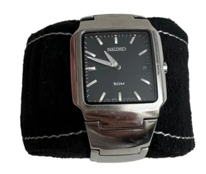 Seiko 7N32 OALO Vintage Steel Case/band Dress Watch Good Condition Working - Picture 1 of 9