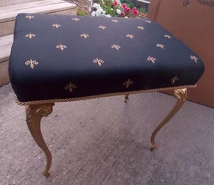 Gold Painted Iron Vanity Bench (VB-87) - Picture 1 of 4