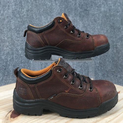 Scarpe da lavoro Timberland donna 7 M Pro Titan Oxford pelle marrone punta di sicurezza bassa