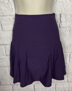 Lands' End Purple Swim Modest Skirt Skort Tummy Control Stretch Women's Size 4