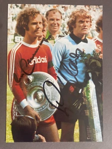 Beckenbauer & Maier European Cup 1974 Bayern Munich signed photo 10x15 - Picture 1 of 1
