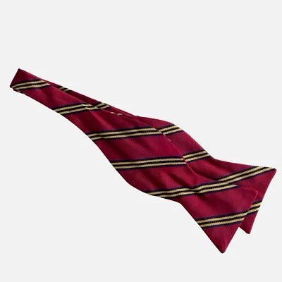 Pajarita de colección Brooks Brothers roja/azul marino/amarilla a rayas de seda Foto 1 de 4