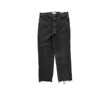 Social Standard Crop Straight Raw Hem Distressed Women's size 10 Black Jeans - Bild 1 von 6