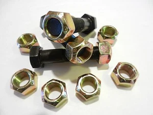 LOT OF (10) 9/16-12 CONE TOP GRADE 5,GRADE C LOCK NUTS , LOCKNUTS CONICAL - Picture 1 of 3