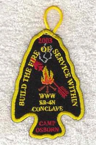 T986 OA BSA Scouts - SR9 - SR 4N CONCLAVE 2003 CAMP OSBORN - Picture 1 of 1