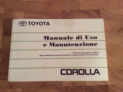 Toyota COROLLA Manuale Istruzioni Manuale Uso E Manutezione Ed.09/98 - Immagine 1 di 4